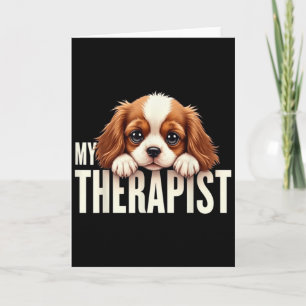 Rolig Valp Min Terapeut Cavalier King Charles Spa Kort