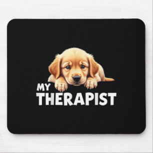 Rolig Valp Min Terapeut Golden Retriever Hund Musmatta