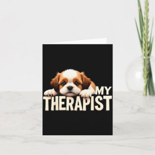 Rolig Valp Min Therast Shih Tzu Hund Kort