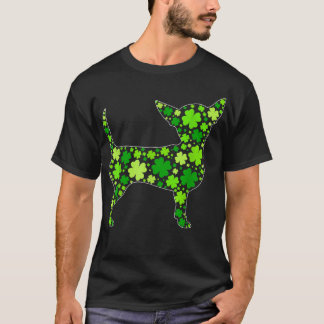 Rolig Valp Shamrock Chihuahua Hund Tjej T Shirt