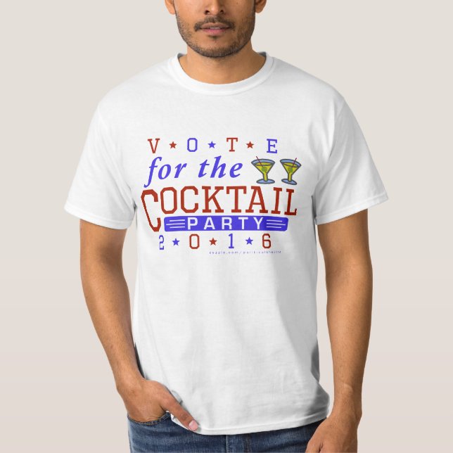 Rolig valparodicocktailparty 2016 t shirt (Framsida)