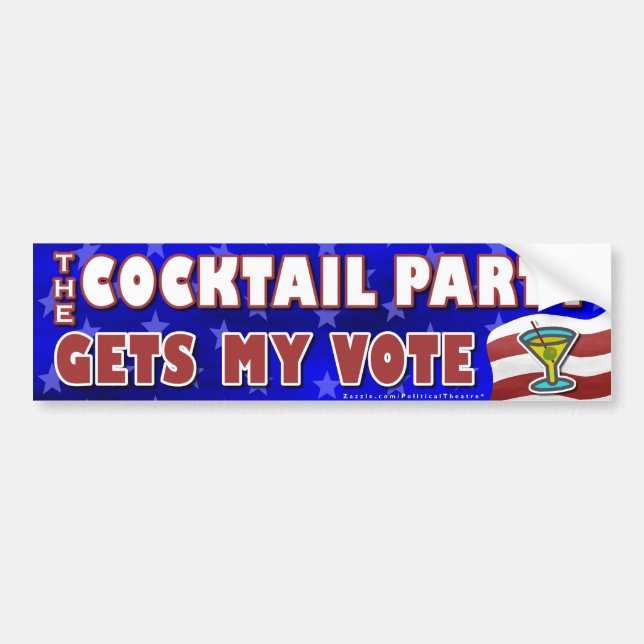 Rolig valparodicocktailparty 2020 bildekal (Framsidan)