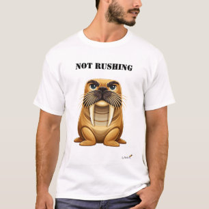 Rolig Valross T-Shirt med texten 'Inte Bråttom'