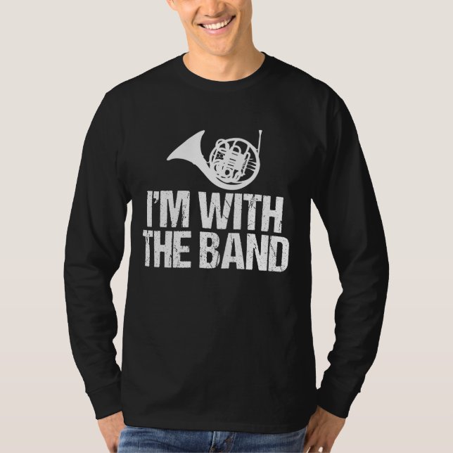 Rolig valthorn mig förmiddag med musikbandet t shirt (Framsida)
