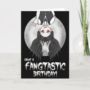 Rolig Vampire Halloween Födelsedag Helgkort