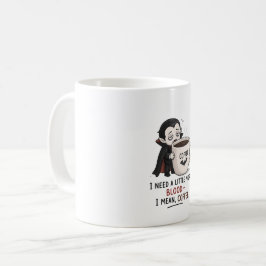 Rolig Vampyr Kaffe Halloween Illustration Kaffemugg
