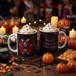 Rolig Vampyrkanin Skumma Säsongen Kaffe Kaffemugg