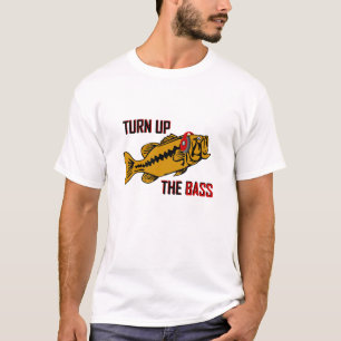 Rolig VÄND UPP DEN BAS- designen T-shirt