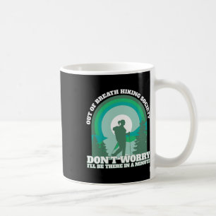Rolig vandrare ur andan vandringsällskap trekking kaffemugg