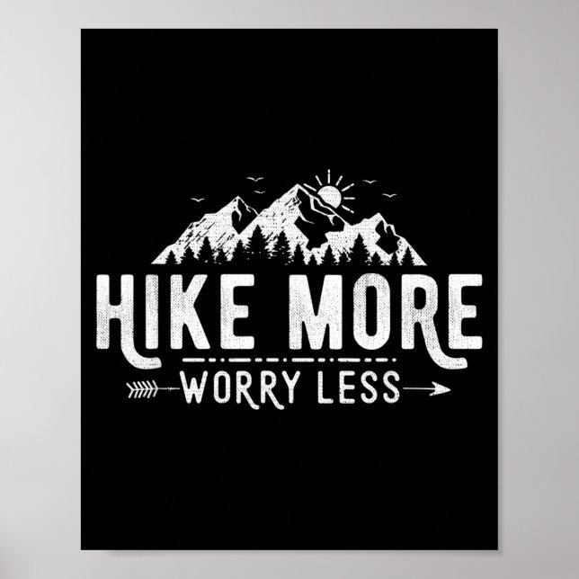 Rolig vandring mer oro mindre vandring inspirerand poster (Framsidan)