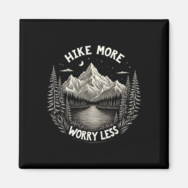 Rolig vandring mer vandring vandrare humor camping magnet (Framsidan)