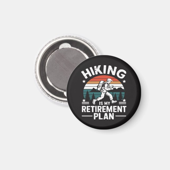 Rolig vandringscitat för pension magnet (Front/Back)