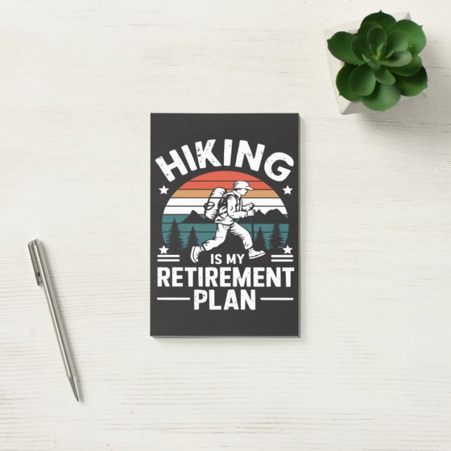 Rolig vandringscitat för pension post-it block (Kontor)