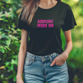 Rolig vandringströja flygplansläge på rosa violett t shirt