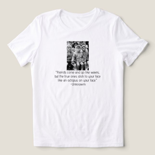 Rolig vänmeddelande Vintage Bild  T Shirt (Design Framsida)