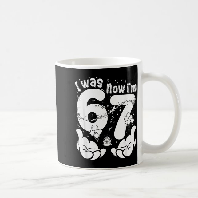 Rolig var 6 7 Sju Års Födelsedag 67 Meme Bday Kaffemugg (Höger)