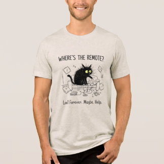 Rolig Var Är Fjärrkontrollen Katt T-shirt