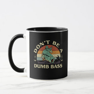 Rolig Var Inte En Dum Aborre Retro Fiskepuns Mugg