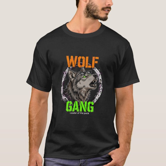 Rolig varg Halloween-gängledare Pack Cool varg T Shirt (Framsida)