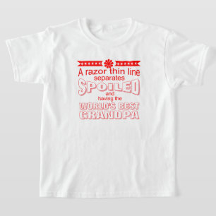 rolig världens bästa bortskämda farfar t shirt