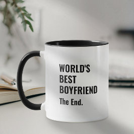 Rolig världens bästa pojkvän kaffe mugg