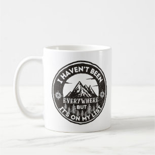 rolig världsvandrare jag har inte varit överallt kaffemugg