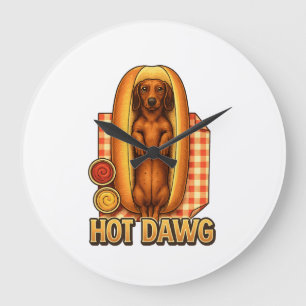 Rolig Varm Dox Rolig Dachshund Varm Korv Parodi Sö Stor Klocka