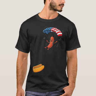 Rolig varmkorv som hoppar in i korvbröd BBQ T Shirt