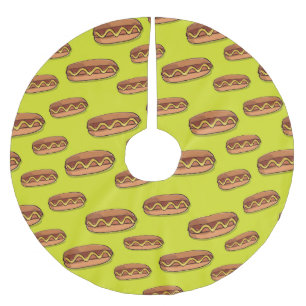 Rolig varmkorvmatdesign julgransmatta borstad polyester