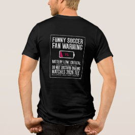 Rolig Varning för Låg Batterinivå för Fotbollsentu T Shirt