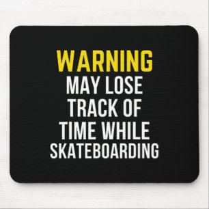 Rolig Varning Skateboarding Älskare Musmatta