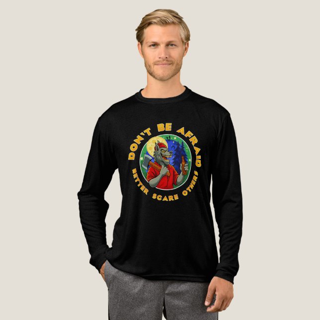 Rolig Varulv, Halloween-tema bild T Shirt (Hel framsida)