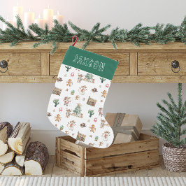 Rolig västerländsk jul Personlig Liten Julstrumpa