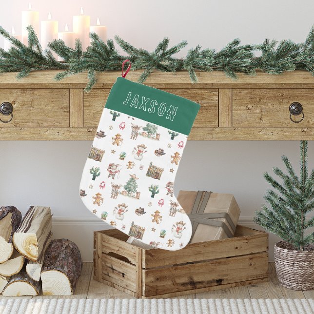 Rolig västerländsk jul Personlig Liten Julstrumpa (Skapare uppladdad)
