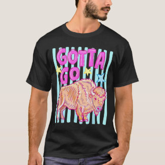 Rolig västern bison måste gå buffel rodeo sommar t shirt