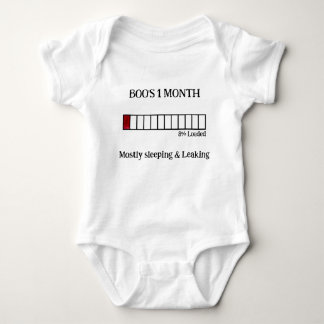 Rolig Vattenfärg Baby Månadsklädsel | 1 Månad T Shirt