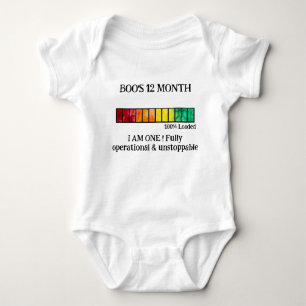 Rolig Vattenfärg Bebis Milstolpe Kroppsoverall 1 T Shirt