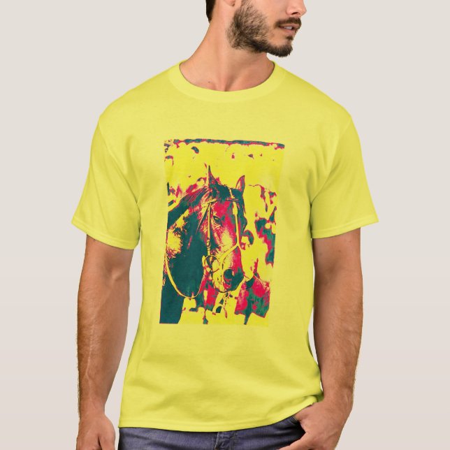 Rolig vattenfärg för Racehorse för Seattle T Shirt (Framsida)