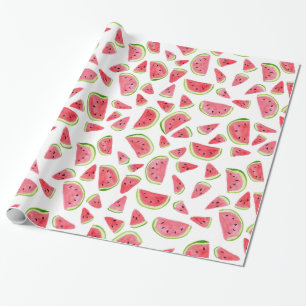 Rolig vattenmelon som slår in papper presentpapper