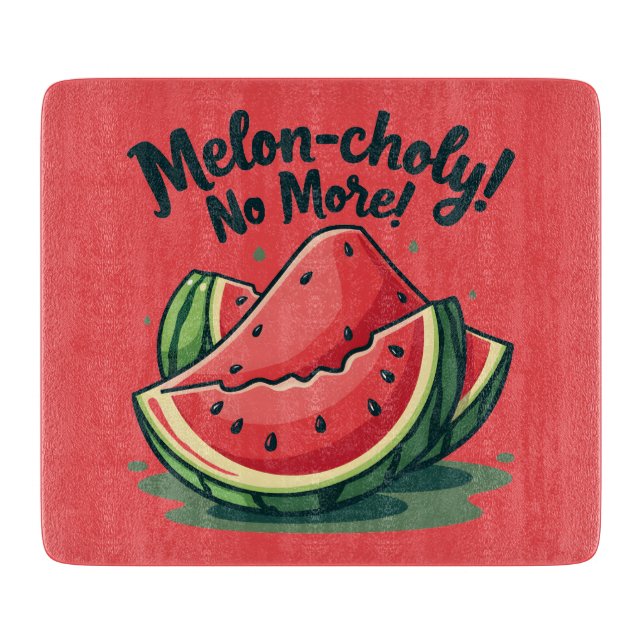 Rolig vattenmelonsskämt "Melon-choly No More"  (Framsidan)