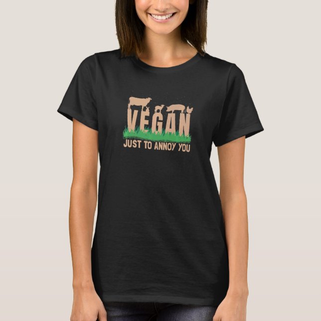Rolig växtbaserad kost Vegan Premium T Shirt (Framsida)