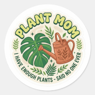 Rolig Växtmamma-dekal - Monstera blad Trädgård Hum Runt Klistermärke
