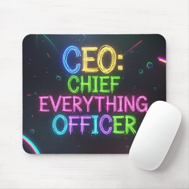 Rolig VD Chefs Allt Officer Neon Musmatta (Med mus)