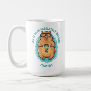 Rolig VD för att Göra Ingenting Capybara Anpassad Kaffemugg