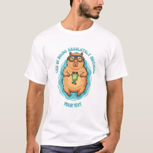 Rolig VD för att Göra Ingenting Capybara Anpassad T Shirt