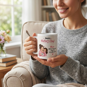 Rolig VD för Snacks & Hugs Illustration Jumbo Mugg