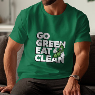 Rolig Vegan Ärtpodd Gå Grön Ät Rent Hälsosamt T Shirt