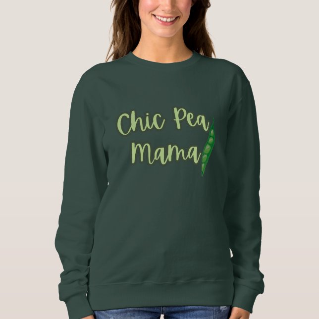 Rolig Vegan Chic Pea Mama Kvinnors  Tröja (Framsida)