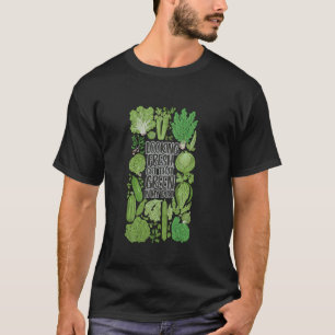 Rolig Vegan Grön Grönsak Färsk Växtbaserad Livsst T Shirt