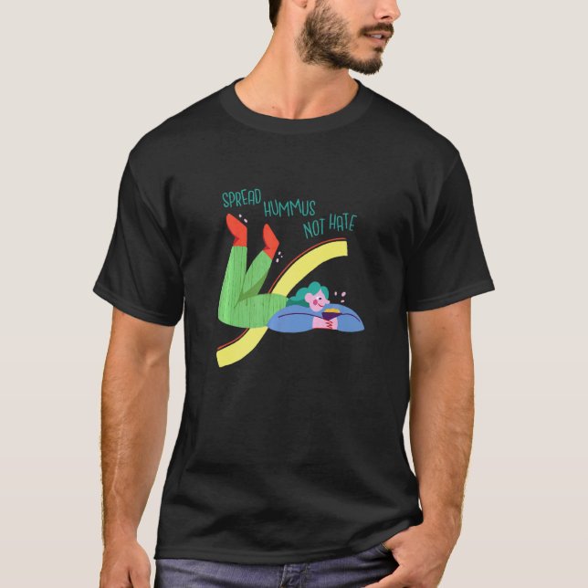 Rolig Vegan Hummus T Shirt (Framsida)